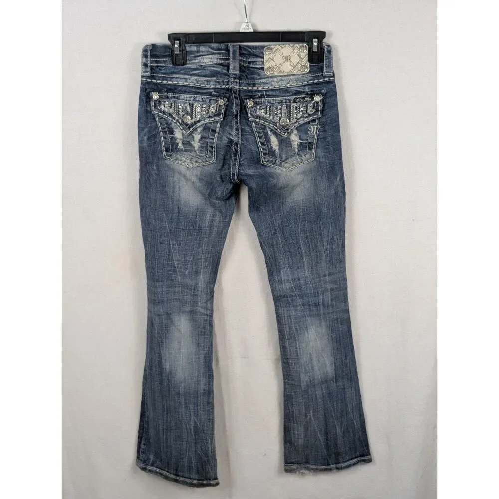 Miss Me Signature Rise Boot Jeans JE8055B4 Women's Size 26 - Picture 9 of 15